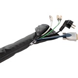 HAGOR KS Zipper Wrap, Ø 30mm, Guía para cable negro