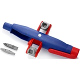 KNIPEX Llave para armarios de conmutación con pasador, Llave de tubo azul/Rojo