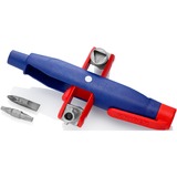 KNIPEX Llave para armarios de conmutación con pasador, Llave de tubo azul/Rojo