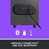 Logitech Z407 conjunto de altavoces 40 W Universal Grafito 2.1 canales 10 W Bluetooth, Altavoces de PC negro, 2.1 canales, 40 W, Universal, Grafito, 80 W, Inalámbrico
