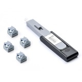 SMARTKEEPER ESSENTIAL Cerradura de puerto RJ11 (MNL04) + Llave de bloqueo Mini (U04), Cerradura insertable 