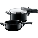 Silit Set de ollas a presión Silargan Sicomatic t-Plus, Conjunto de ollas negro
