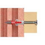 fischer Taco DUOPOWER 8x40 BigBox, Pasador gris claro/Rojo