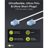 goobay Cable de parche ultraflexible Cat.6a slim, U/UTP blanco