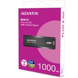 ADATA SC610 1 TB USB tipo A 3.2 Gen 2 (3.1 Gen 2) Negro, Unidad de estado sólido negro, 1 TB, USB tipo A, 3.2 Gen 2 (3.1 Gen 2), 550 MB/s, 10 Gbit/s, Negro