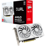 ASUS Dual -RX9060XT-16G-WHITE AMD Radeon RX 9060 XT 16 GB GDDR6, Tarjeta gráfica blanco, Radeon RX 9060 XT, 16 GB, GDDR6, PCI Express 5.0, 2 Ventilador(es)