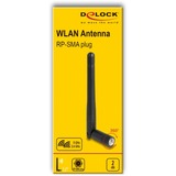DeLOCK Antena WLAN 802.11 RP-SMA 2 dBi negro