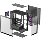 DeepCool R-CG580-BKADA4-G-1, Cajas de torre negro