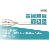 Digitus Cable de instalación Professional ASSNET250 Cat.6 U/UTP simplex, Eca gris