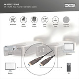 Digitus Cable híbrido de fibra óptica HDMI / Micro HDMI AOC, UHD 4K negro