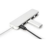 Digitus DA-70242-1, Hub USB plateado