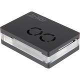 Joy-IT RB-CASEP4+03B para Raspberry Pi 4 B, Caja/Carcasa negro/Transparente