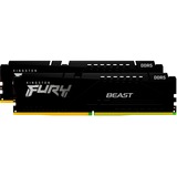 Kingston FURY FURY Beast 16GB 6000MT/s DDR5 CL30 DIMM (Kit of 2) Black EXPO, Memoria RAM negro, 16 GB, 2 x 8 GB, DDR5, 288-pin DIMM, Negro