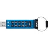 Kingston IronKey Keypad 200 de 32 GB, FIPS 140-3 nivel 3 (pendiente) cifrado AES-256, Lápiz USB FIPS 140-3 nivel 3 (pendiente) cifrado AES-256, 32 GB, USB tipo A, 3.2 Gen 1 (3.1 Gen 1), 145 MB/s, Funda, Azul