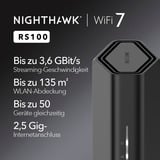 Netgear Nighthawk router inalámbrico 2.5 Gigabit Ethernet Doble banda (2,4 GHz / 5 GHz) Negro negro, Wi-Fi 7 (802.11be), Doble banda (2,4 GHz / 5 GHz), Ethernet, Negro, Router de sobremesa