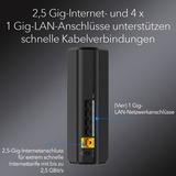 Netgear Nighthawk router inalámbrico 2.5 Gigabit Ethernet Doble banda (2,4 GHz / 5 GHz) Negro negro, Wi-Fi 7 (802.11be), Doble banda (2,4 GHz / 5 GHz), Ethernet, Negro, Router de sobremesa