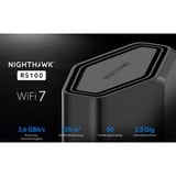 Netgear Nighthawk router inalámbrico 2.5 Gigabit Ethernet Doble banda (2,4 GHz / 5 GHz) Negro negro, Wi-Fi 7 (802.11be), Doble banda (2,4 GHz / 5 GHz), Ethernet, Negro, Router de sobremesa
