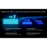 Netgear Nighthawk router inalámbrico 2.5 Gigabit Ethernet Doble banda (2,4 GHz / 5 GHz) Negro negro, Wi-Fi 7 (802.11be), Doble banda (2,4 GHz / 5 GHz), Ethernet, Negro, Router de sobremesa