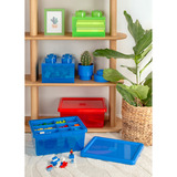 Room Copenhagen LEGO Ladrillo de almacenamiento 4 tapa superior translúcida, Caja de depósito verde claro/Transparente