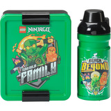 Room Copenhagen Set de fiambreras LEGO Ninjago Green, Caja de almuerzo negro/Verde