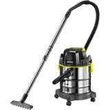 Ryobi R18WDV-0 18 V ONE+, Aspiradora en húmedo y en seco negro/Acero fino