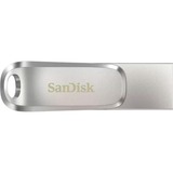 SanDisk Ultra Dual Drive Luxe unidad flash USB 1000 GB USB Type-A / USB Type-C 3.2 Gen 1 (3.1 Gen 1) Acero inoxidable, Lápiz USB plateado, 1000 GB, USB Type-A / USB Type-C, 3.2 Gen 1 (3.1 Gen 1), 150 MB/s, Girar, Acero inoxidable