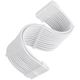 SilverStone Cable de extensión de fuente de alimentación SST-PP07E-MBW-V2, 24 pines ATX, Cable alargador blanco