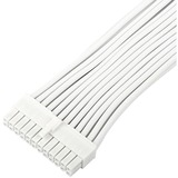 SilverStone Cable de extensión de fuente de alimentación SST-PP07E-MBW-V2, 24 pines ATX, Cable alargador blanco