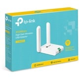 TP-Link TL-WN822N adaptador y tarjeta de red WLAN 300 Mbit/s, Adaptador Wi-Fi blanco, Inalámbrico, Mini-USB, WLAN, Wi-Fi 4 (802.11n), 300 Mbit/s, Blanco, Minorista