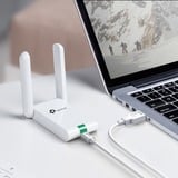 TP-Link TL-WN822N adaptador y tarjeta de red WLAN 300 Mbit/s, Adaptador Wi-Fi blanco, Inalámbrico, Mini-USB, WLAN, Wi-Fi 4 (802.11n), 300 Mbit/s, Blanco, Minorista