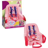 ZAPF Creation BABY born® Asiento de bicicleta, Accesorios para muñecas rosa neón/Azul
