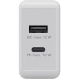 goobay Cargador rápido dual USB-C PD 30 vatios blanco