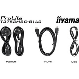 iiyama ProLite T2752MSC-B1AG, Monitor LED negro (mate)