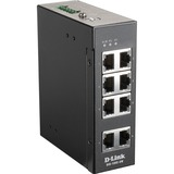 D-Link DIS-100E-8W switch No administrado L2 Fast Ethernet (10/100) Negro, Interruptor/Conmutador No administrado, L2, Fast Ethernet (10/100), Bidireccional completo (Full duplex), Montaje en rack, Montaje de pared