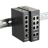 D-Link DIS-100E-8W switch No administrado L2 Fast Ethernet (10/100) Negro, Interruptor/Conmutador No administrado, L2, Fast Ethernet (10/100), Bidireccional completo (Full duplex), Montaje en rack, Montaje de pared