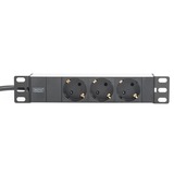 Digitus DN-95411 base múltiple 2 m 3 salidas AC Negro, Regleta negro/Aluminio, 2 m, 3 salidas AC, Tipo F, Aluminio, Negro, 250 V