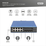 Digitus Gigabit industrial gestionado L3 con 8 + 4 puertos uplink 10G, Interruptor/Conmutador 