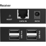 Digitus Set extensor USB 2.0 CAT, 480 Mbps, 150 metros negro