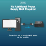 Digitus Set extensor USB 2.0 CAT, 480 Mbps, 150 metros negro