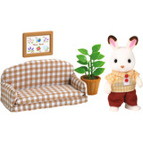 EPOCH Sylvanian Families - Set de sala de estar del padre conejo de chocolate, Juegos de construcción 