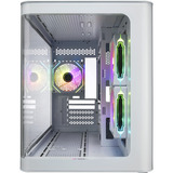 FSP S380-WA Carcasa Micro Tower mITX, mATX Blanco ARGB, Cajas de torre blanco, mATX Blanco ARGB, Micro Torre, PC, Blanco, micro ATX, Mini-ITX, SPCC, Vidrio templado, Juego