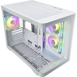 FSP S380-WA Carcasa Mini Tower mITX, mATX Blanco ARGB, Cajas de torre blanco, mATX Blanco ARGB, Micro Torre, PC, Blanco, micro ATX, Mini-ITX, SPCC, Vidrio templado, Juego