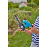 GARDENA Tijeras de césped a batería ClassicCut Li, 3,6Volt, juego con cuchillo para arbustos - Oferta, Podadora turquesa/Negro