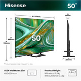 Hisense ULED 50E8S MiniLED, TV QLED negro/Gris oscuro