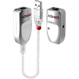 Lindy Extensor USB 1.1 Cat.6 plateado
