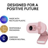 Logitech Brio 100 Cámaras web, Webcam rosa claro, 2 MP, 1920 x 1080 Pixeles, Full HD, 30 pps, 1280x720@30fps, 1920x1080@30fps, 720p, 1080p