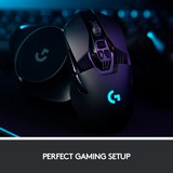 Logitech G903 HERO, Ratones para gaming negro, Ambidextro, Óptico, RF inalámbrico, 25600 DPI, 1 ms, Negro