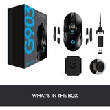 Logitech G903 HERO, Ratones para gaming negro, Ambidextro, Óptico, RF inalámbrico, 25600 DPI, 1 ms, Negro
