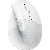 Logitech Lift for Mac, Ratón blanco, mano derecha, Diseño vertical, Óptico, RF Wireless + Bluetooth, 4000 DPI, Blanco