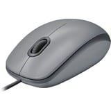 Logitech M110 Silent, Ratón gris, Ambidextro, Óptico, USB tipo A, 1000 DPI, Grafito, Gris